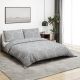Zestaw pościeli, szary, 200x200 cm, bawełna