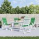 Poduszki na krzesła z wysokim oparciem, 4 szt., zielone