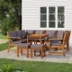 9-cz zestaw mebli ogrodowych z poduszkami, lite drewno akacjowe