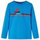Koszulka dziecięca z długimi rękawami, kobalt, 92