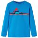 Koszulka dziecięca z długimi rękawami, kobalt, 104