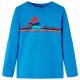 Koszulka dziecięca z długimi rękawami, kobalt, 128