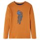 Koszulka dziecięca z długimi rękawami, ciemna ochra, 104