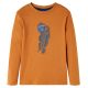 Koszulka dziecięca z długimi rękawami, ciemna ochra, 140