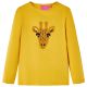 Koszulka dziecięca z długimi rękawami, ciemna ochra, 104