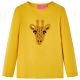 Koszulka dziecięca z długimi rękawami, ciemna ochra, 116