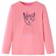 Koszulka dziecięca z długimi rękawami, różowa, 116
