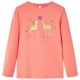 Koszulka dziecięca z długimi rękawami, koralowa, 116