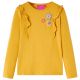 Koszulka dziecięca z długimi rękawami, ciemna ochra, 140