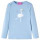 Koszulka dziecięca z długimi rękawami, jasnoniebieska, 116
