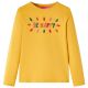 Koszulka dziecięca z długimi rękawami, ciemna ochra, 116