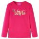 Koszulka dziecięca z długimi rękawami, jaskrawy róż, 104