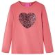 Koszulka dziecięca z długimi rękawami, stary róż, 116