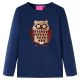 Koszulka dziecięca z długimi rękawami, granatowa, 92