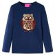 Koszulka dziecięca z długimi rękawami, granatowa, 104