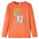 Koszulka dziecięca z długimi rękawami, palony pomarańcz, 92