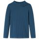 Koszulka dziecięca z długimi rękawami, prążkowana dzianina, granat, 92