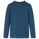 Koszulka dziecięca z długimi rękawami, prążkowana dzianina, granat 128