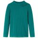 Koszulka dziecięca z długimi rękawami, prążkowana, ciemnozielona, 116