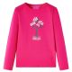 Koszulka dziecięca z długimi rękawami, jaskrawy róż, 92