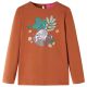 Koszulka dziecięca z długimi rękawami, koniakowa 140