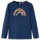 Koszulka dziecięca z długimi rękawami, granatowa, 128