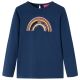 Koszulka dziecięca z długimi rękawami, granatowa, 140