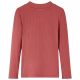Koszulka dziecięca z długimi rękawami, półgolf, palona czerwień, 140