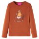 Koszulka dziecięca z długimi rękawami, koniakowa, 104