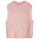 Kamizelka dziecięca z dzianiny, pastelowy róż, 128