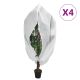 Kaptury ochronne z suwakiem, 4 szt., 70 g/m², 3,14x2,5 m