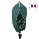Kaptury ochronne z suwakiem, 4 szt., 70 g/m² 3,93x3,5 m