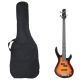 Gitara basowa dla początkujących, z torbą, brązowa, 4/4, 46"