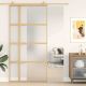Drzwi przesuwne, złote, 102,5x205 cm, mrożone szkło ESG