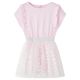 Sukienka dziecięca z falbankami, jasny róż, 128