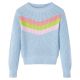 Sweter dziecięcy z dzianiny, niebieski, 128