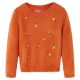 Sweter dziecięcy z dzianiny, palony pomarańcz, 116