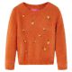 Sweter dziecięcy z dzianiny, palony pomarańcz, 128
