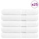 Ręczniki premium SOLUND, 25 szt., białe, 80x200 cm, 600 g/m2
