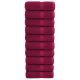 Ręczniczki premium SOLUND 10 szt., bordowe, 30x50 cm, 600 g/cm²