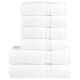 6-częściowy zestaw ręczników premium SOLUND, biały, 600 g/cm²