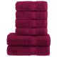 6-częściowy zestaw ręczników premium SOLUND, bordowy, 600 g/cm²