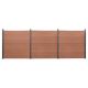 Zestaw paneli ogrodzeniowych, brązowy, 526x186 cm, WPC