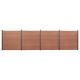 Zestaw paneli ogrodzeniowych, brązowy, 699x186 cm, WPC