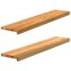 Parapety 2 szt., jasnobrązowy, 100x20x2 cm, lite drewno dębowe