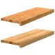 Parapety 2 szt., jasnobrązowy, 70x25x2 cm, lite drewno dębowe