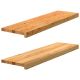 Parapety 2 szt., jasnobrązowy, 90x30x2 cm, lite drewno dębowe