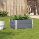 Donica ogrodowa, szara, 80x60 cm, lite drewno sosnowe