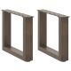 Nogi do stolika kawowego w kształcie litery U 2 szt. Naturalna stal 30x(30-31) cm Stal