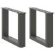 Nogi do stolika kawowego w kształcie litery U 2 szt. Antracyt 40x(30-31) cm Stal